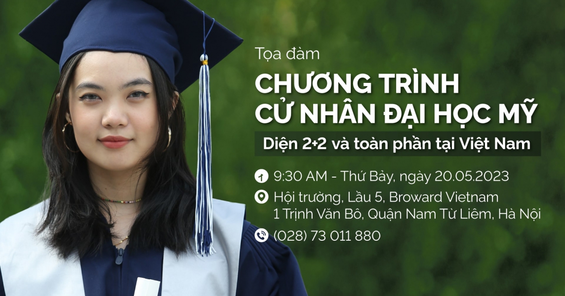 Chương trình cử nhân đại học Mỹ diện chuyển tiếp du học 2+2 và diện toàn phần tại Việt Nam