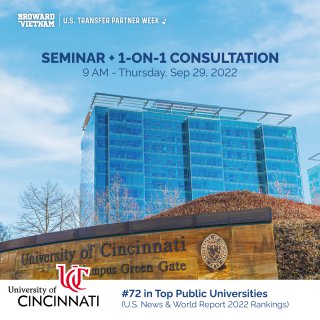 Seminar và tham vấn 1 - 1 cùng đại diện University of Cincinnati 